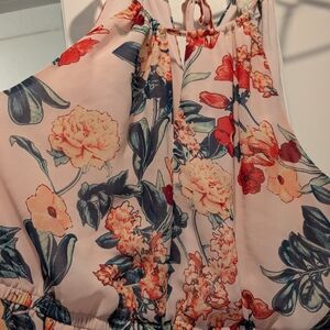 Floral Halter Neck Dress
